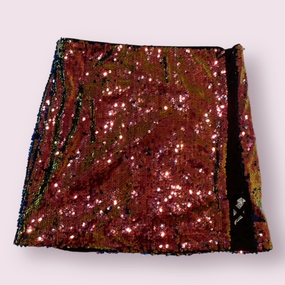 Sequin Glam Party Going Out Sexy Chic Girly Artsy Trendy Baddie Hip Mini Skirt - Picture 1 of 5